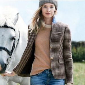 J. Crew patterned schoolboy blazer houndstooth plaid women's 8